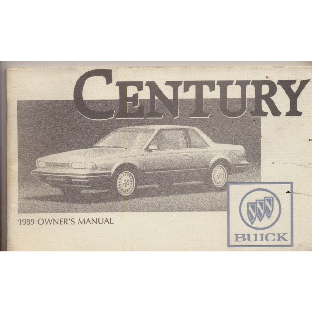 VINTAGE ORIGINAL 1989 BUICK CENTURY OWNER'S MANUAL, COMPLETE